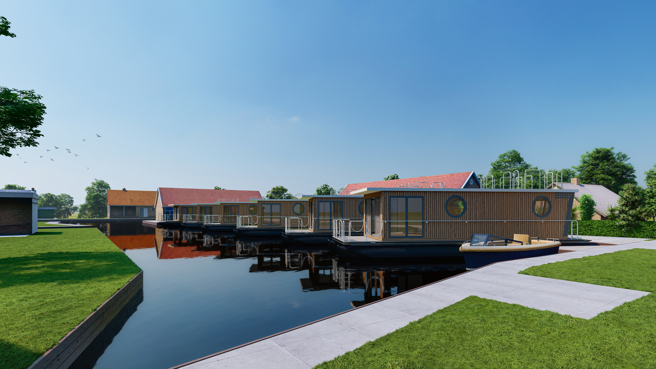 Ligplaats Te Koop TerherneIn Friesland Evt. Met Houseboat