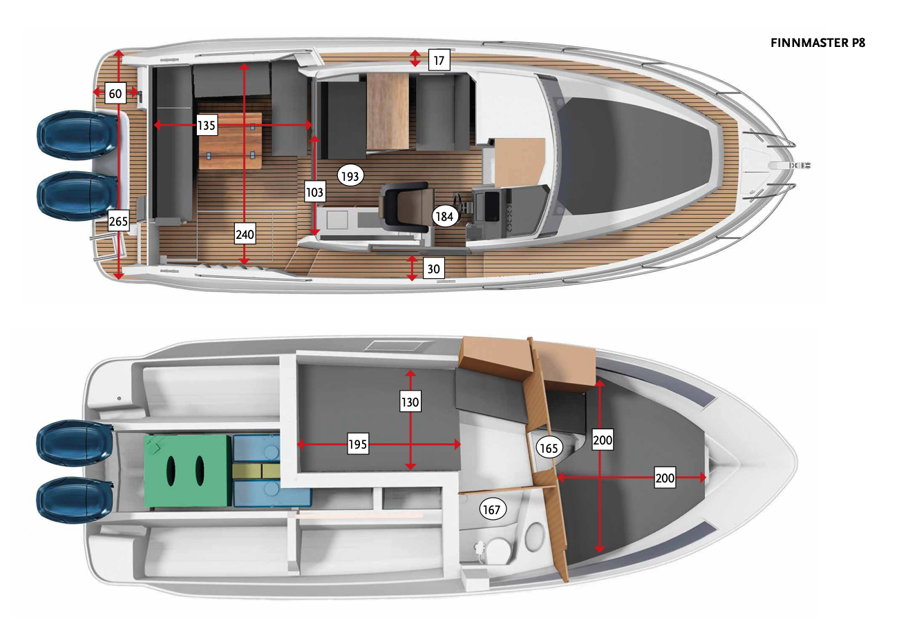 Finnmaster pilot 8 met 2x 200 pk Yamaha motoren  — foto 42 van 45
