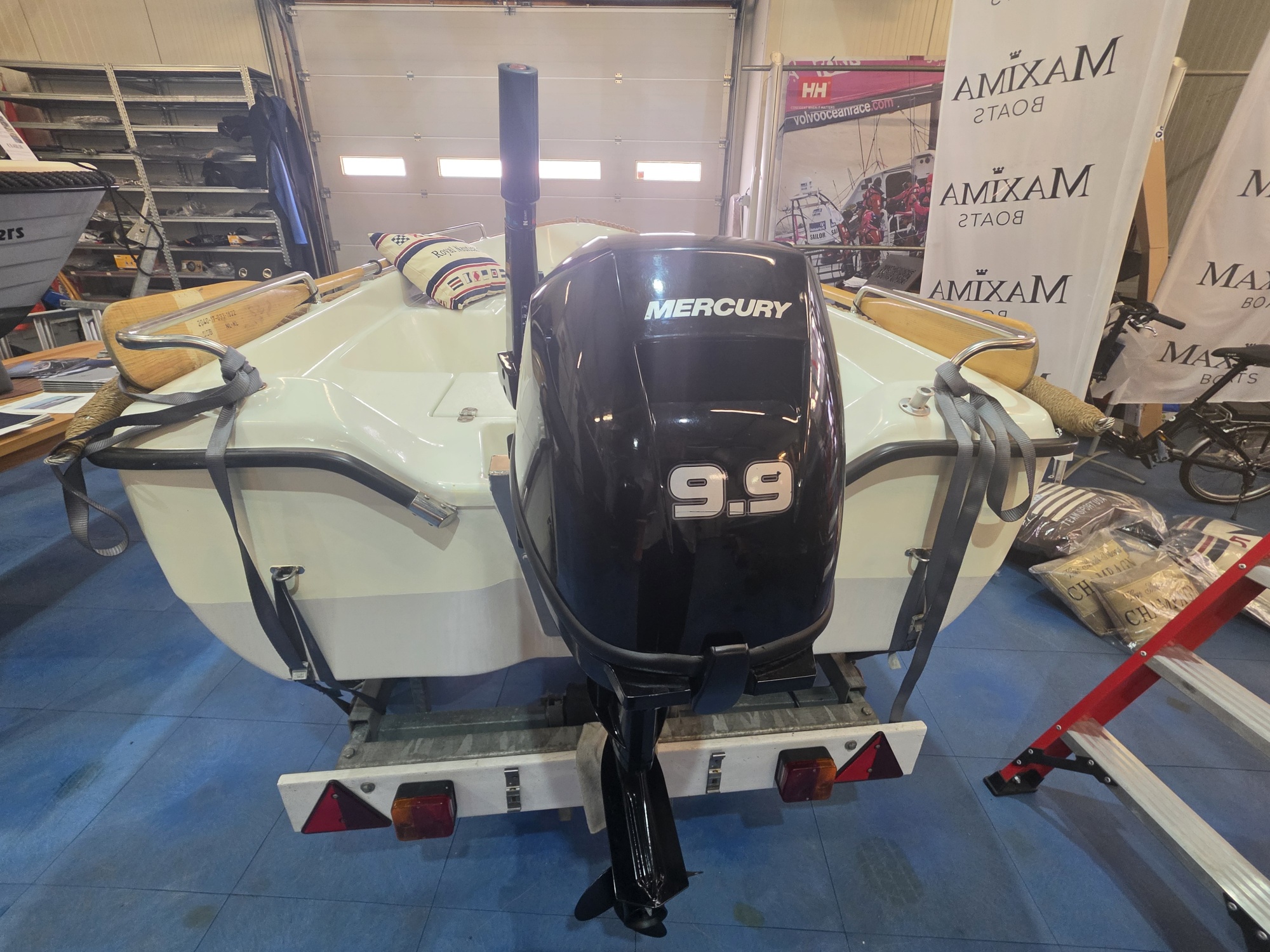 Texas 360 open sloep, 9.9 Mercury en KNOT wegtrailer — foto 6 van 8