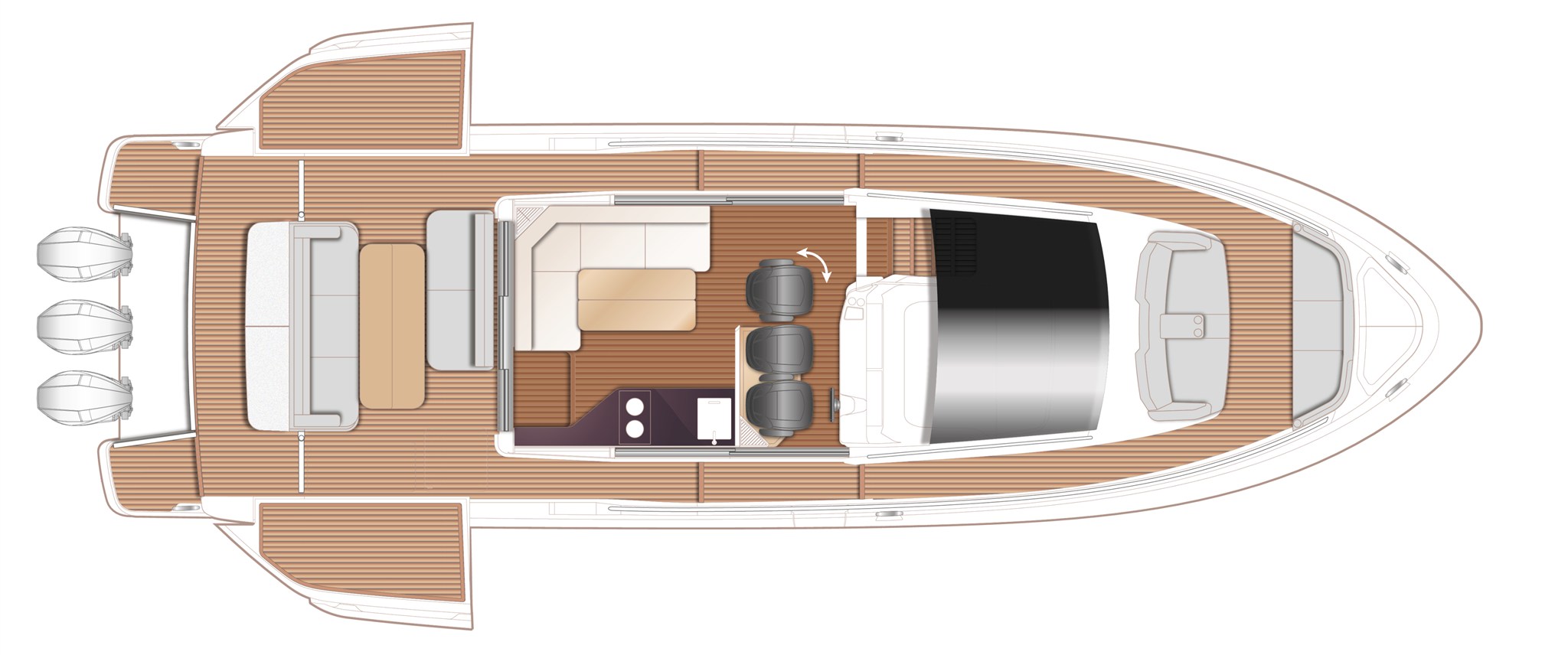 Princess C48 Deck Saloon — foto 8 van 11