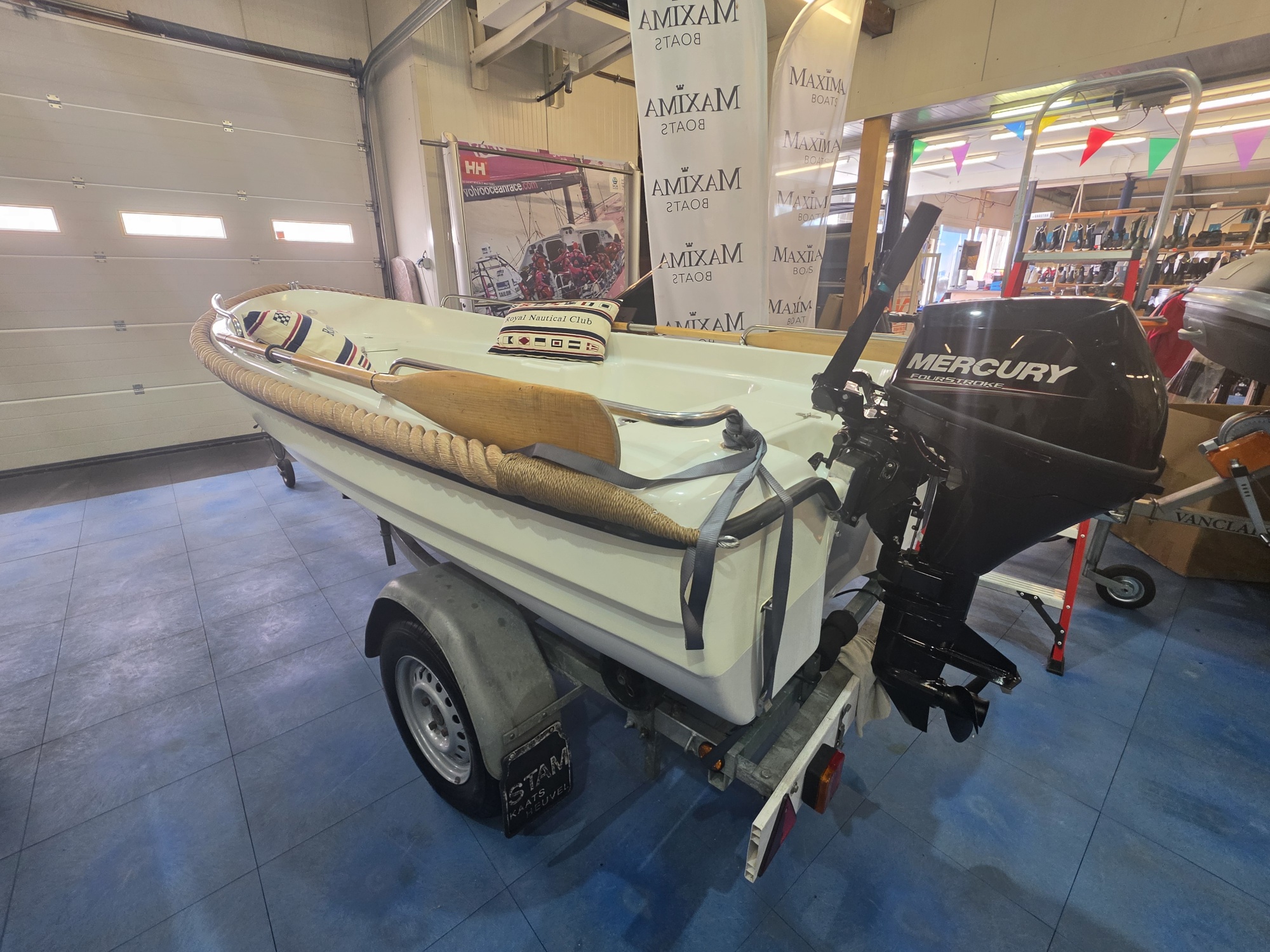 Texas 360 open sloep, 9.9 Mercury en KNOT wegtrailer — foto 7 van 8