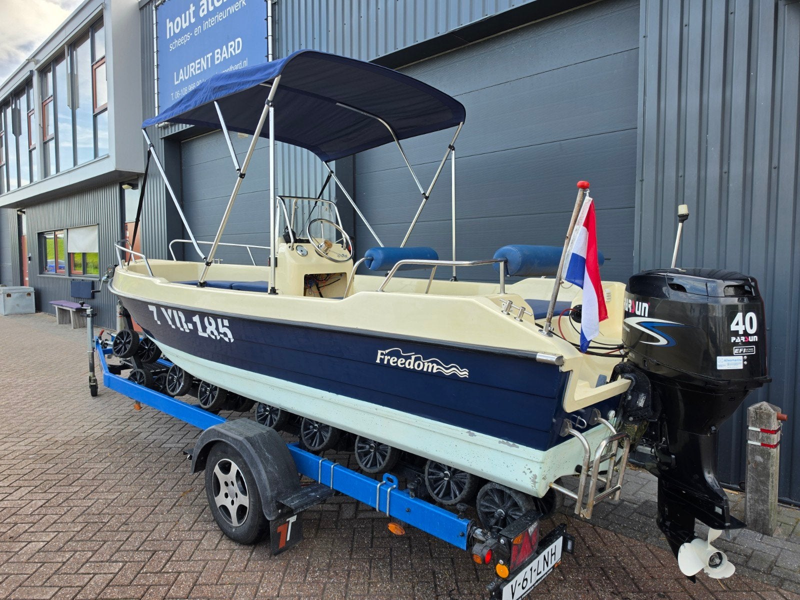 Snelle Freedom 515 + Parsun 40PK *2019* Powertrim-Biminitop — foto 1 van 14