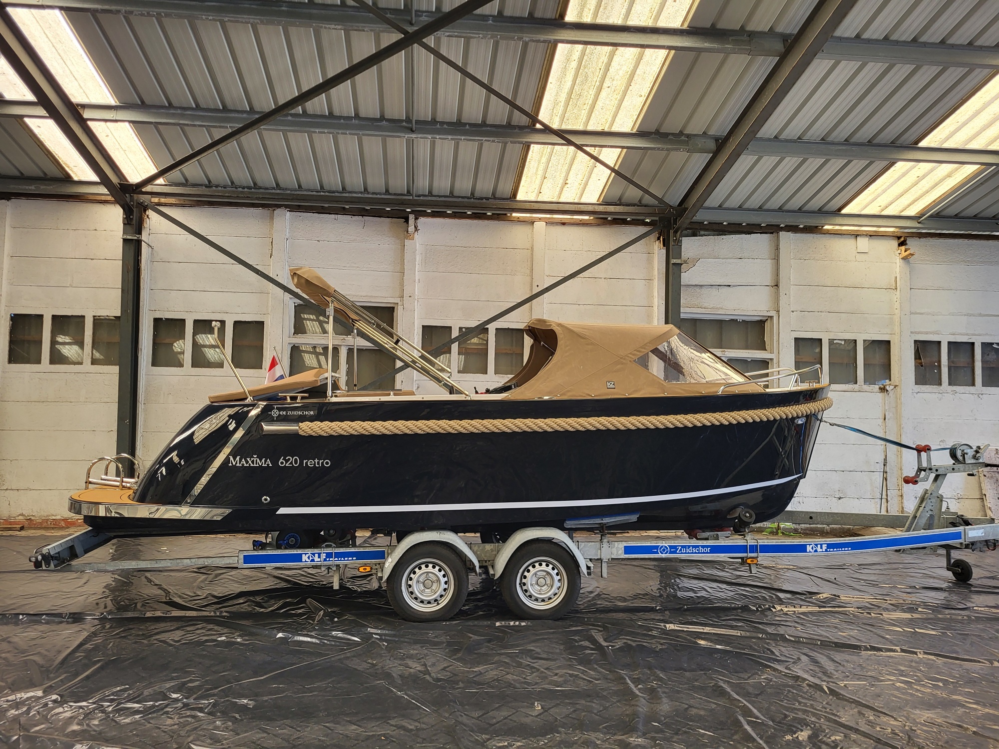Maxima 620 Retro Tender MC 60PK, Boegschroef, Evafoam dek, Navy Voorjaarsdeal — foto 6 van 11