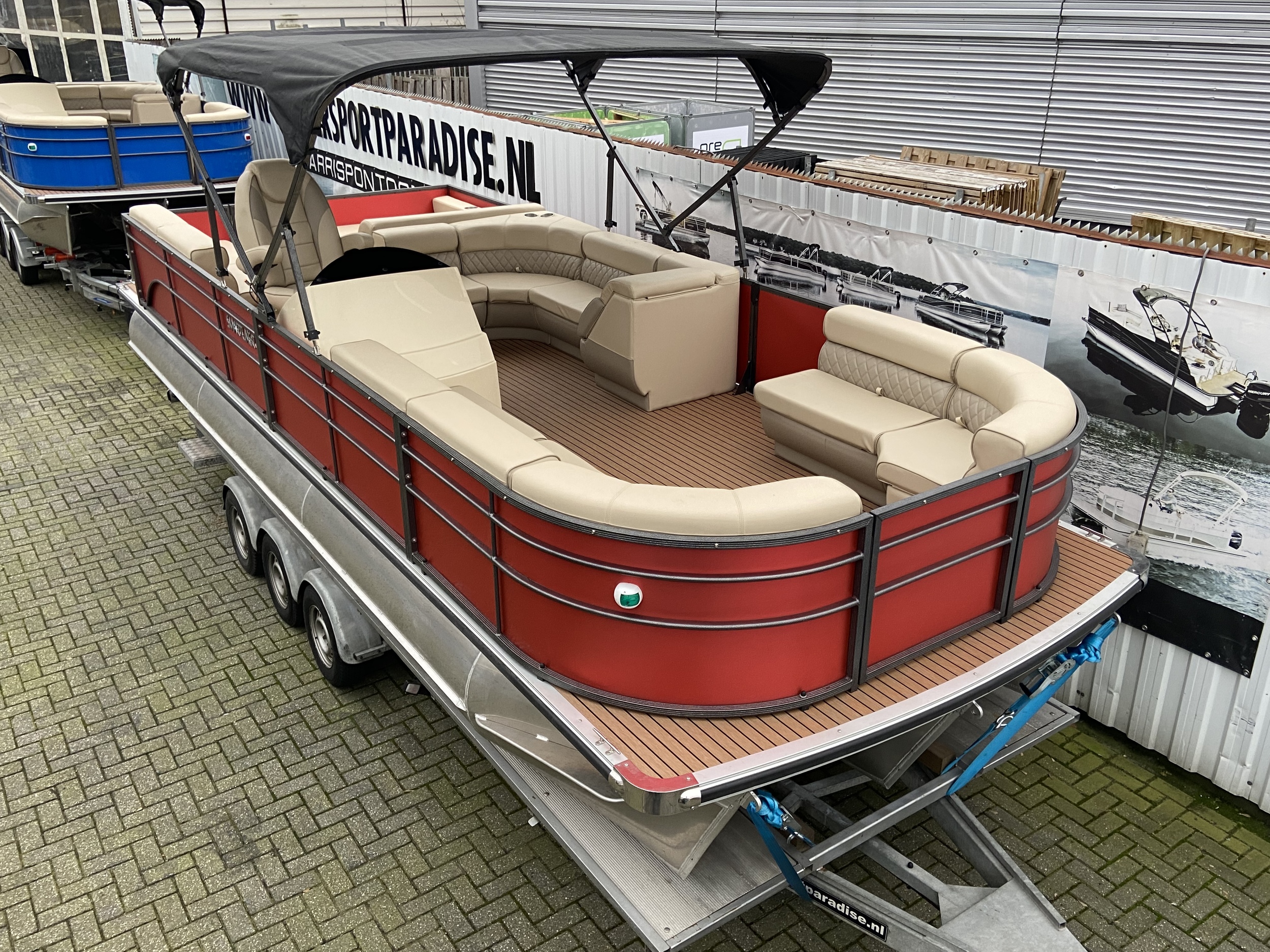 Pontoonboot 25FT 3-Tubes Red — foto 2 van 19