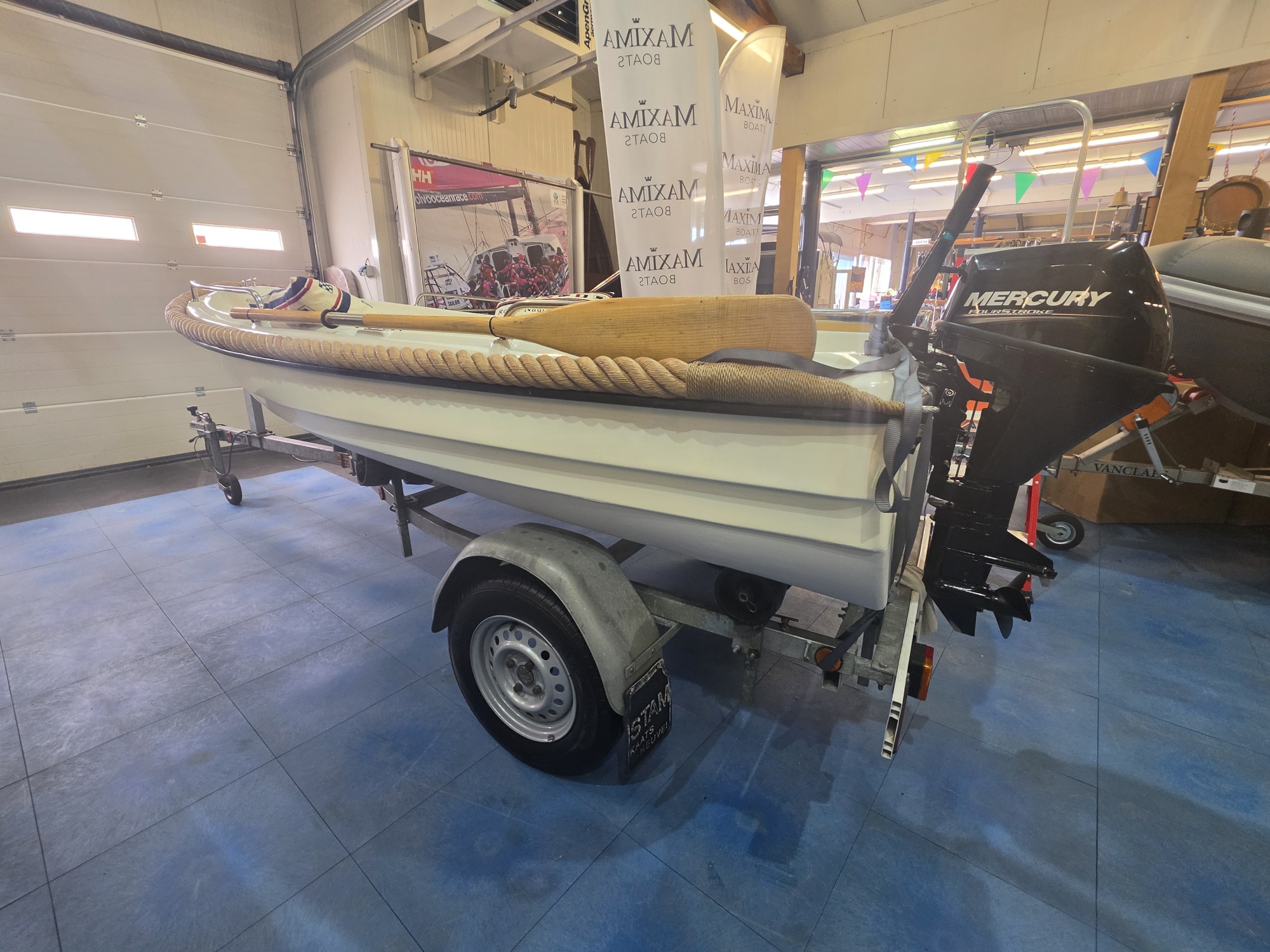 Texas 360 open sloep, 9.9 Mercury en KNOT wegtrailer — foto 5 van 8