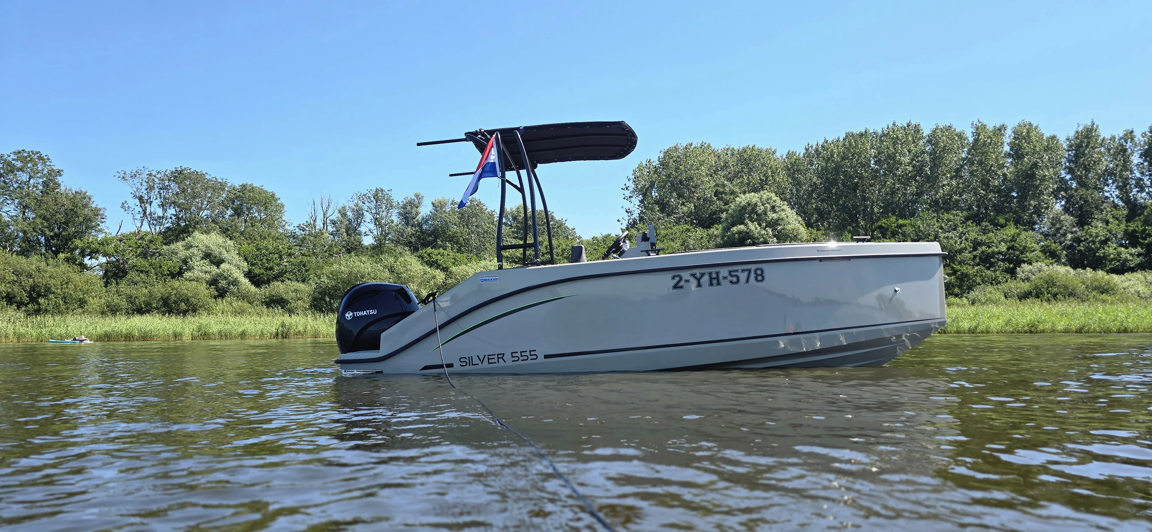 unieke silveryacht 555 met een 100 pk Tohatsu – WS Vertrouwen
