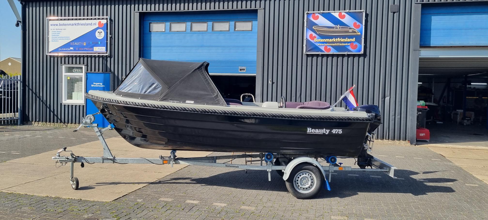 Beauty 475 met 9.8 PK Tohatsu. - Botenmarkt Friesland B.V. — foto 8 van 9