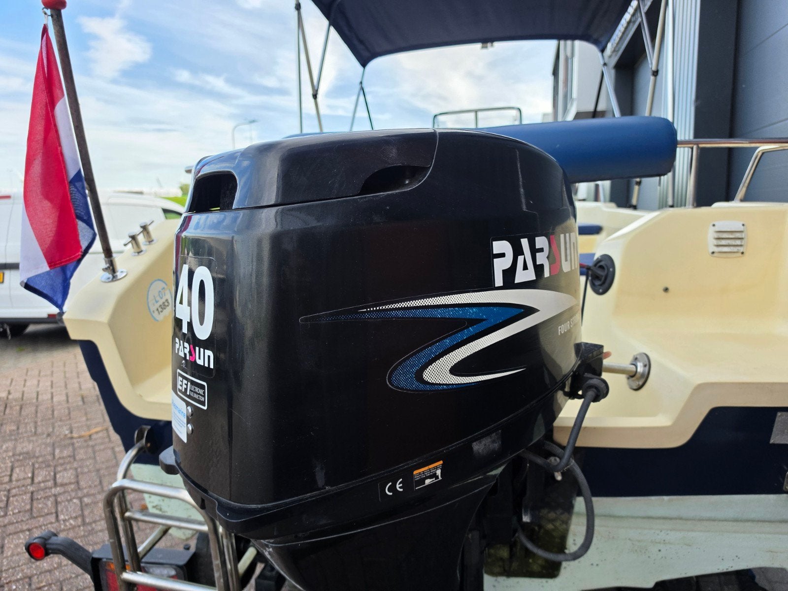 Snelle Freedom 515 + Parsun 40PK *2019* Powertrim-Biminitop — foto 9 van 14
