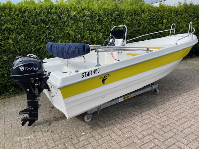 VAARKLAAR!! Star 450 met Tohatsu 9.8 PK  En Dekzeil — foto 2 van 15