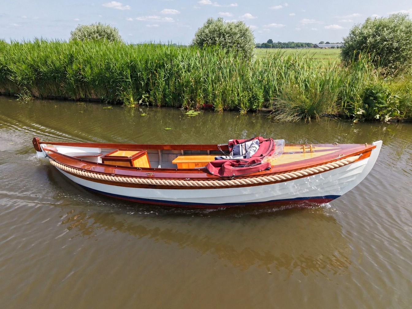 Kapitein Klassieke Mahoniehouten Sloep 6.20 — foto 1 van 19