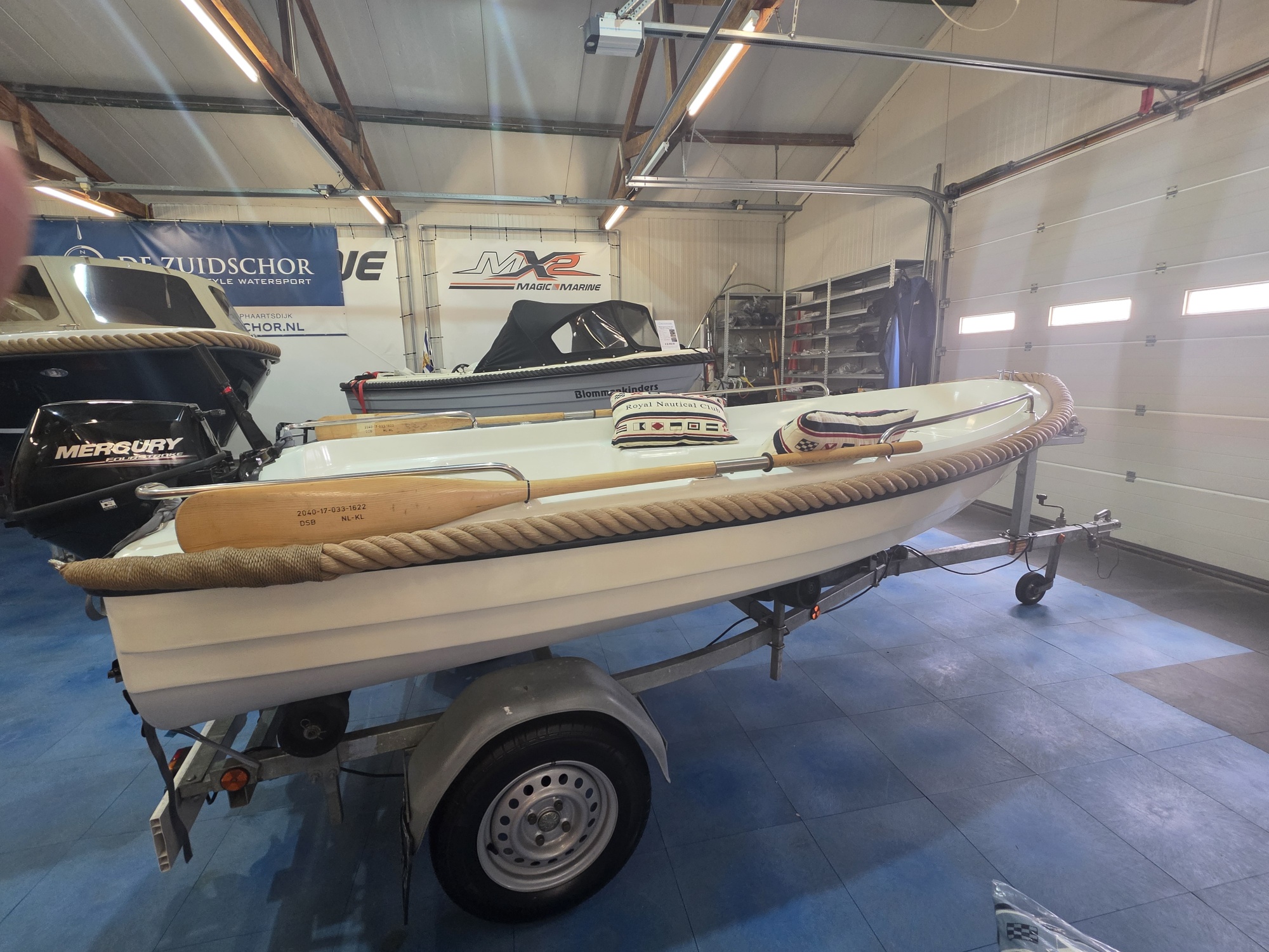 Texas 360 open sloep, 9.9 Mercury en KNOT wegtrailer — foto 3 van 8